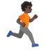 person running facing right, dark skin tone